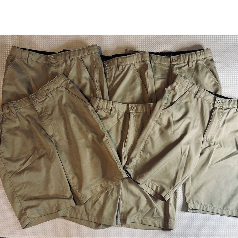 Lot of 6 French Toast Boys Khaki School Uniform Shorts Size 18 Adjustable Waist